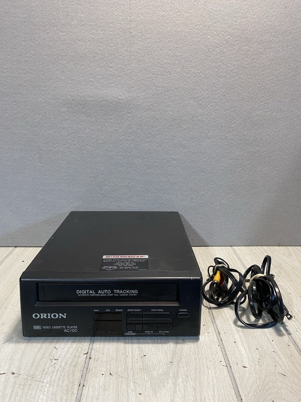 Orion VP0060 VCR VHS Video Cassette Player AC DC Digital Auto Tracking Working